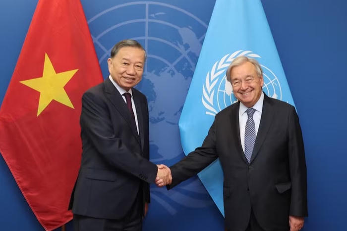 Tổng Bí thư, Chủ tịch nước Tô Lâm gặp Tổng Thư ký Liên hợp quốc António Guterres