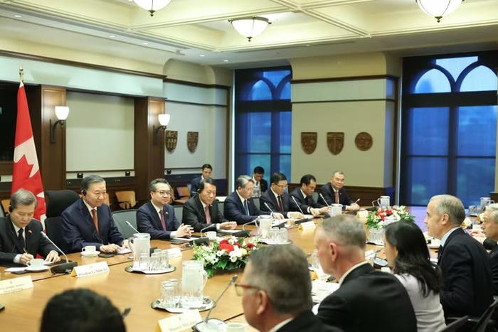 Tổng Bí thư, Chủ tịch nước Tô Lâm hội đàm với Thủ tướng Canada Mark Carney