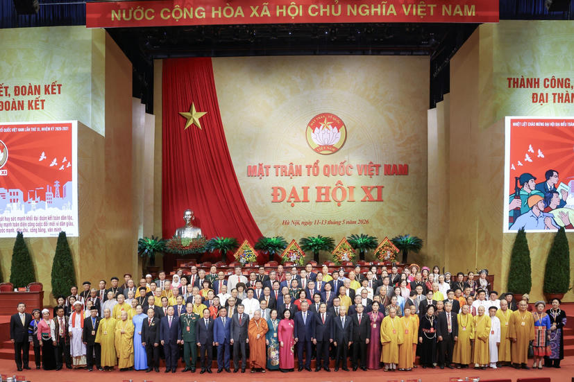 [Ảnh] Toàn cảnh phiên trọng thể Đại hội đại biểu MTTQ Việt Nam lần thứ XI