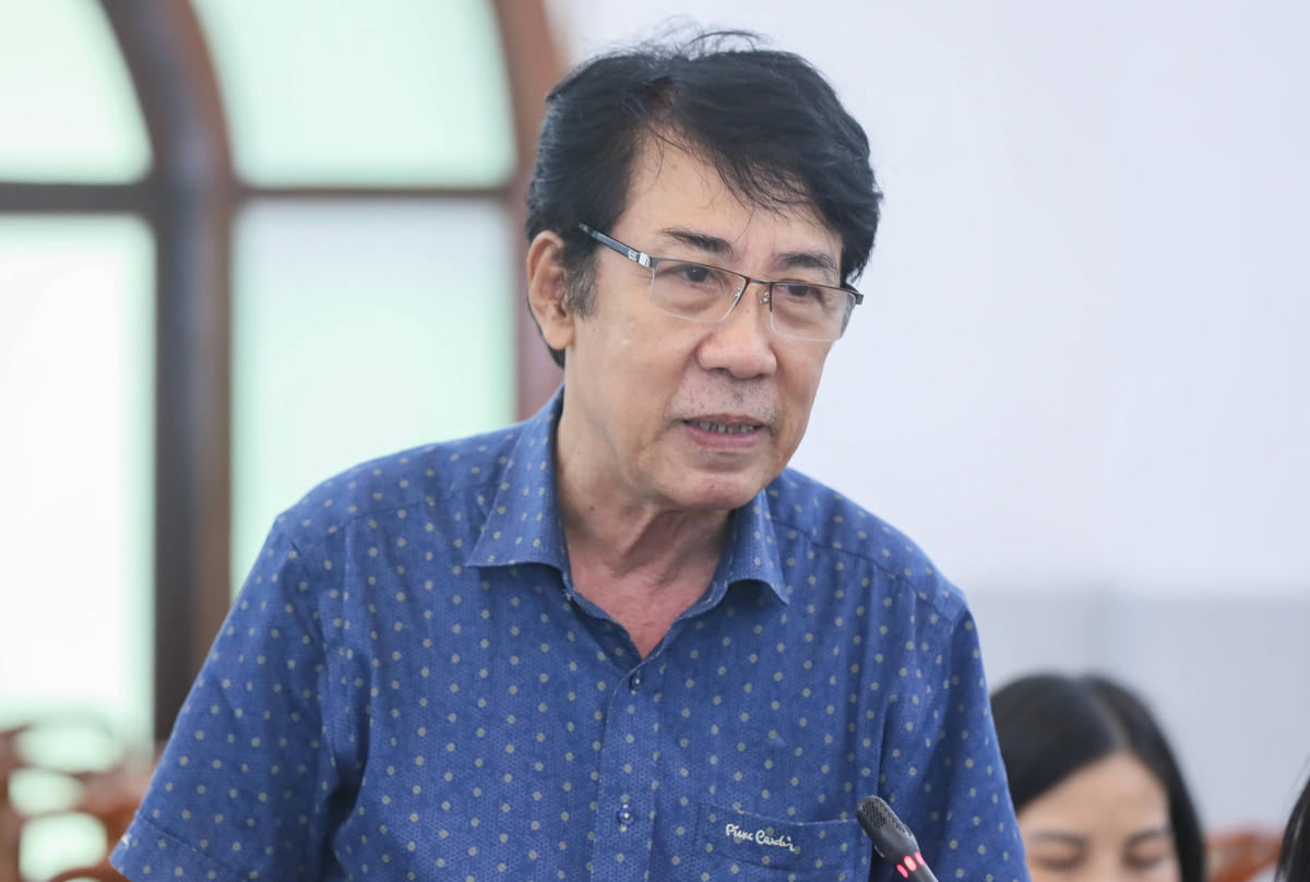 PGS.TS Nguyễn Thanh Xuân - Hội đồng Tư vấn về Tôn giáo UBTƯ MTTQ Việt Nam phát biểu tại Hội thảo.