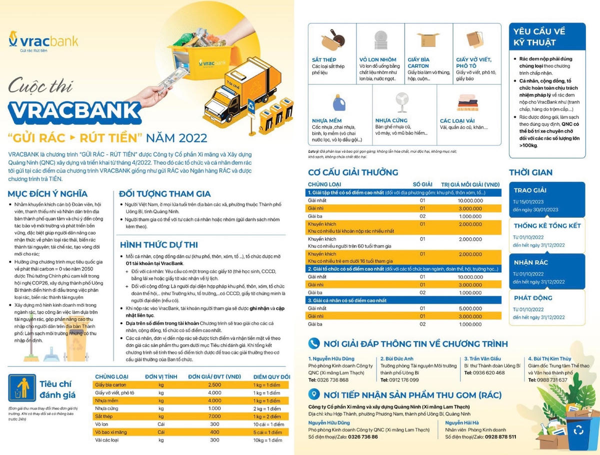 Cuộc thi “VracBank - Gửi rác, rút tiền năm 2022”.