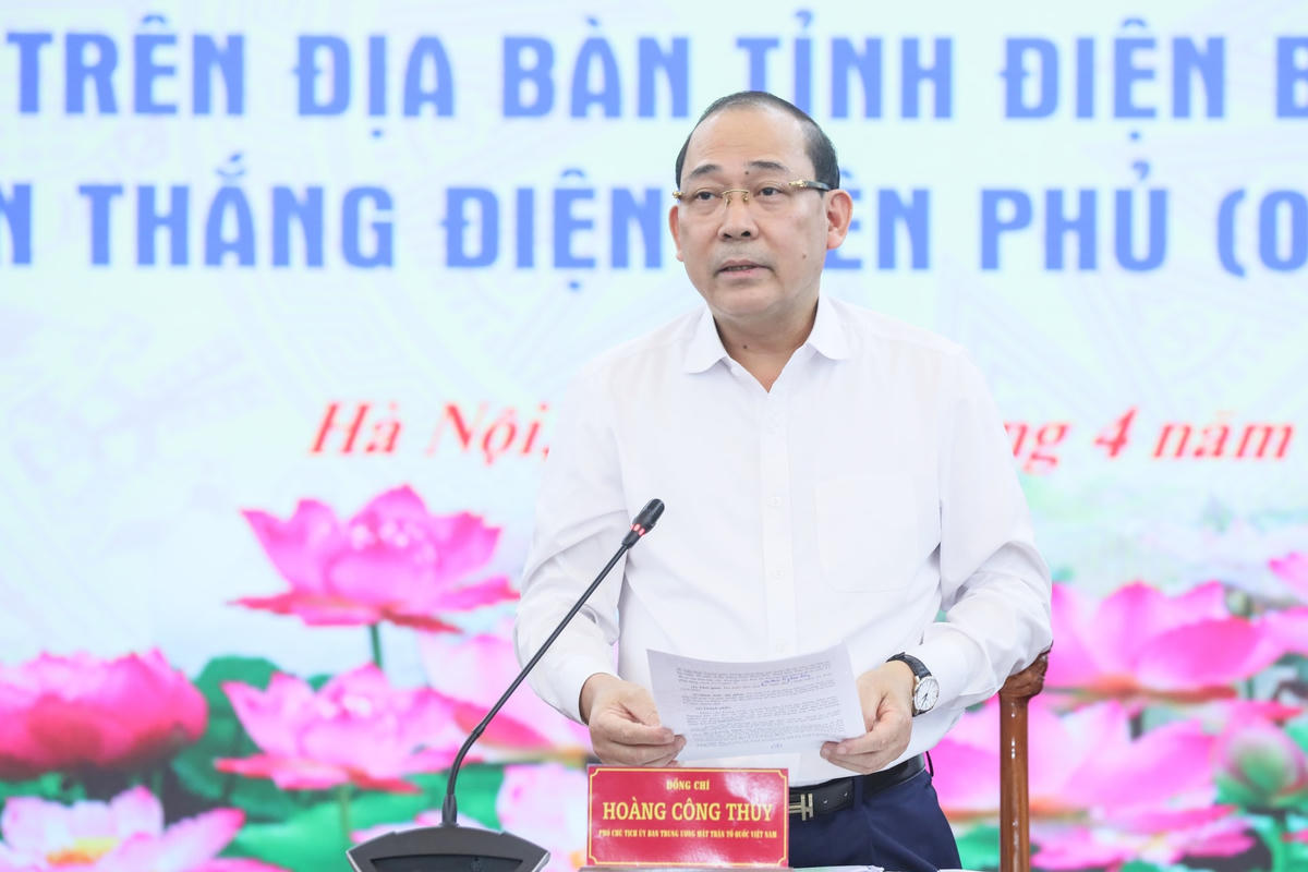 Phó Chủ tịch Hoàng Công Thủy phát biểu tại Hội nghị. Ảnh: Quang Vinh.