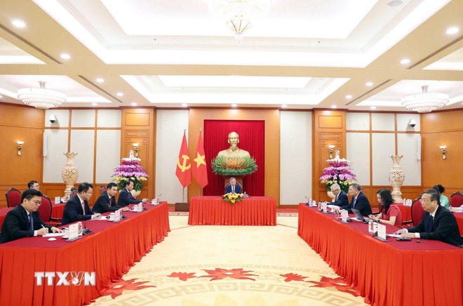 Tổng Bí thư Tô Lâm điện đàm với Chủ tịch Hội đồng châu Âu Antonio Costa. (Ảnh: Thống Nhất/TTXVN) ttxvn-tong-bi-thu-to-lam-dien-dam-voi-chu-tich-hoi-dong-chau-au-8007007-1.jpg