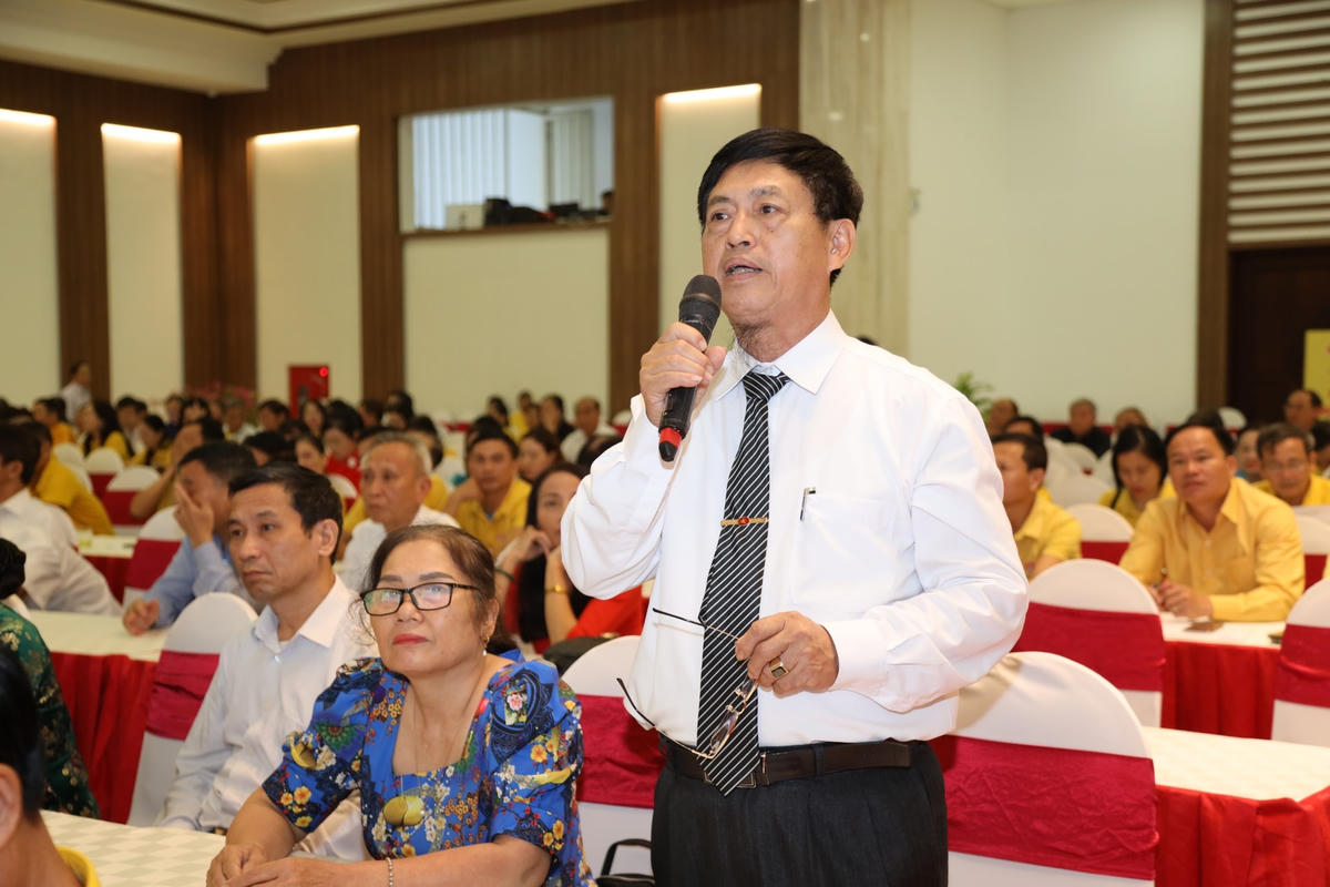 Đại diện Trưởng ban CTMT tại TP Vinh nêu kiến nghị. Ảnh: ĐB