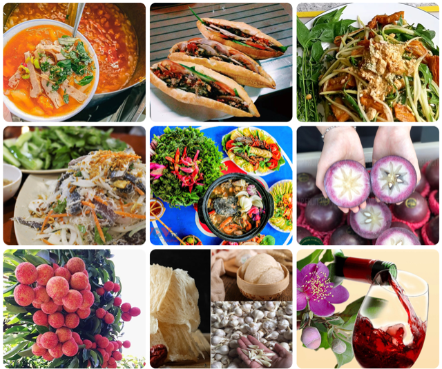 Những món ăn đặc sản, đặc sản thiên nhiên và đặc sản quà tặng được đề cử xác lập kỷ lục châu Á lần này (Ảnh: Vietkings).