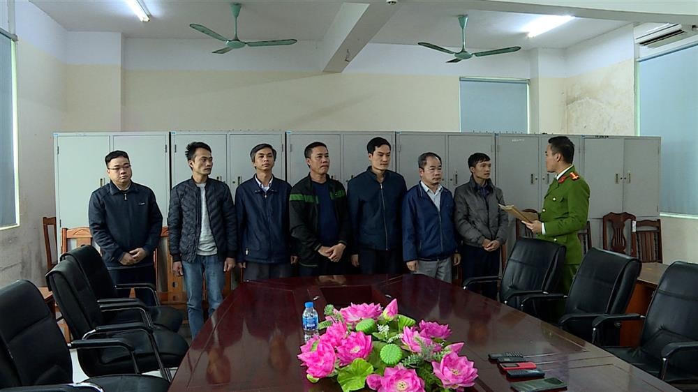 Các bị can của vụ án. Ảnh: Cổng TTĐT Bộ Công an.