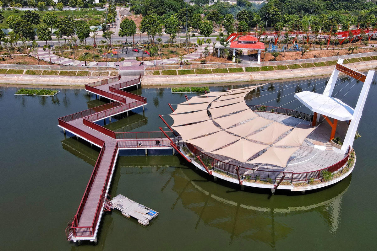 Các hạng mục của dự án được đầu tư đồng bộ gồm: Hồ điều hòa, công viên, vườn hoa kết hợp không gian công cộng và hệ thống hạ tầng kỹ thuật, hạ tầng xã hội...