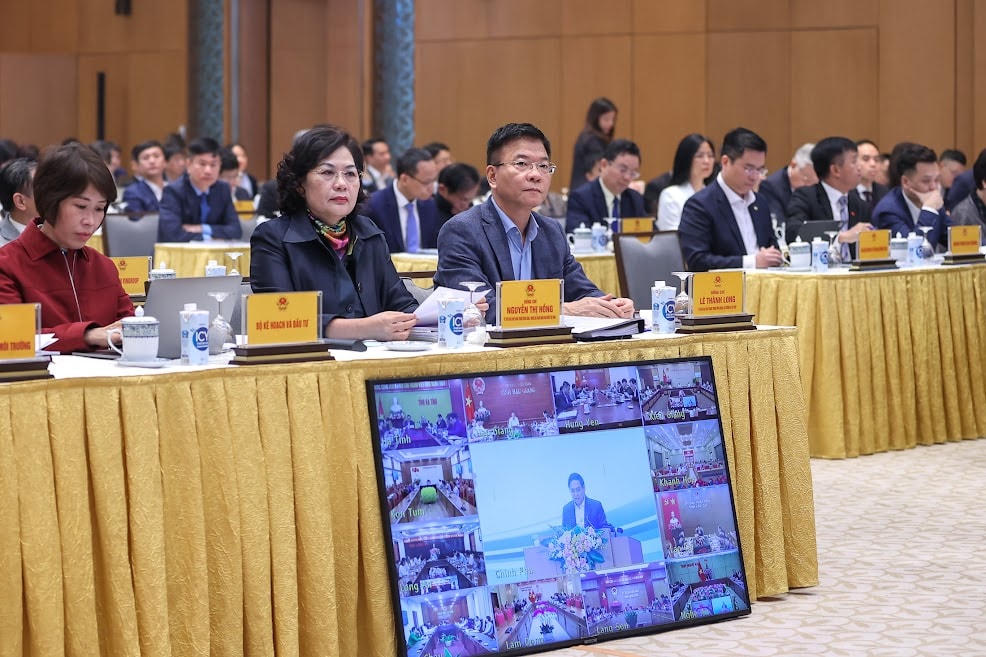 Lãnh đạo các bộ, ngành và đại biểu dự Hội nghị. Ảnh: VGP/Nhật Bắc.