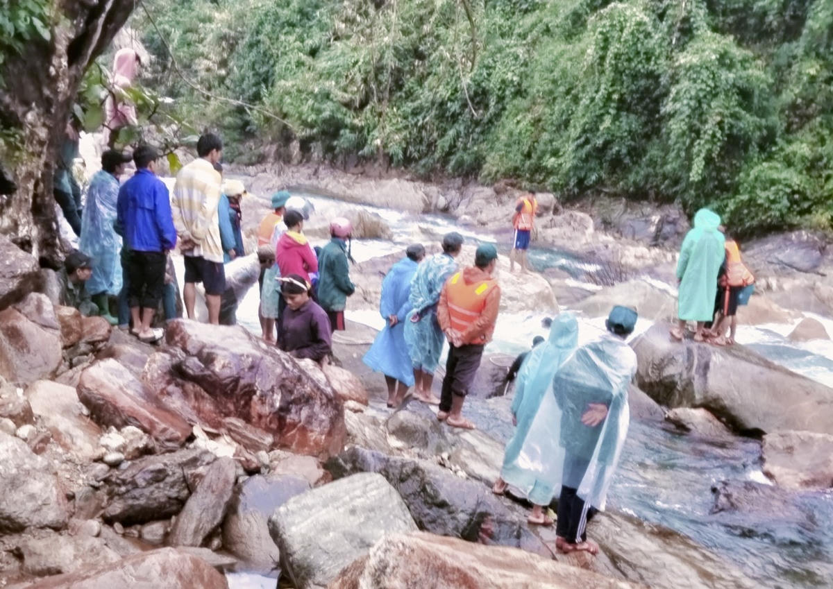 Nơi cháu D. gặp nạn.   