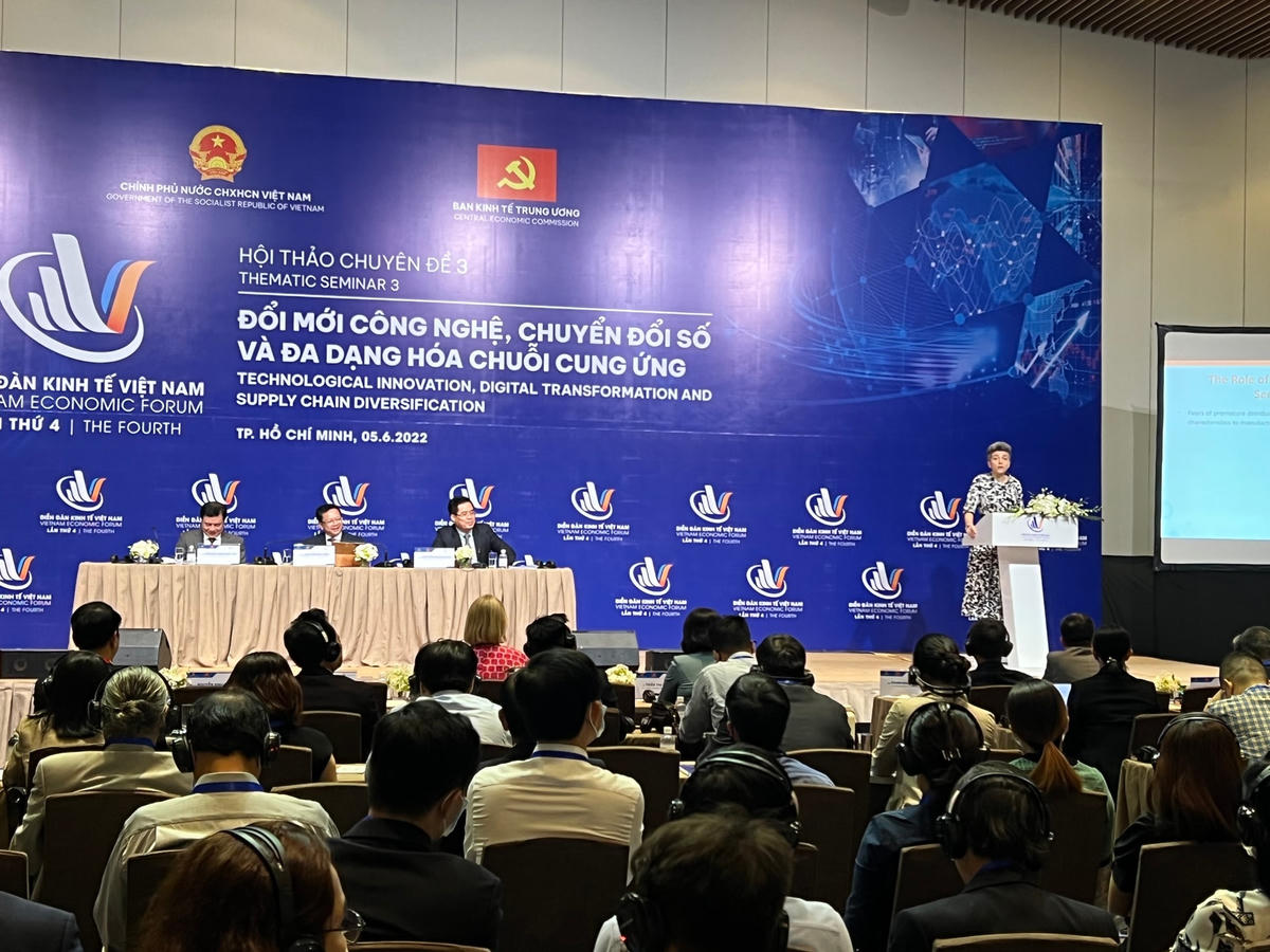 Hội thảo đổi mới công nghệ, chuyển đổi số và đa dạng hóa chuỗi cung ứng thu hút nhiều đại biểu tham gia.