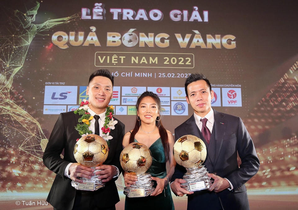 Lễ trao giải Quả bóng vàng Việt Nam 2022. Ảnh: Tuấn Hữu.