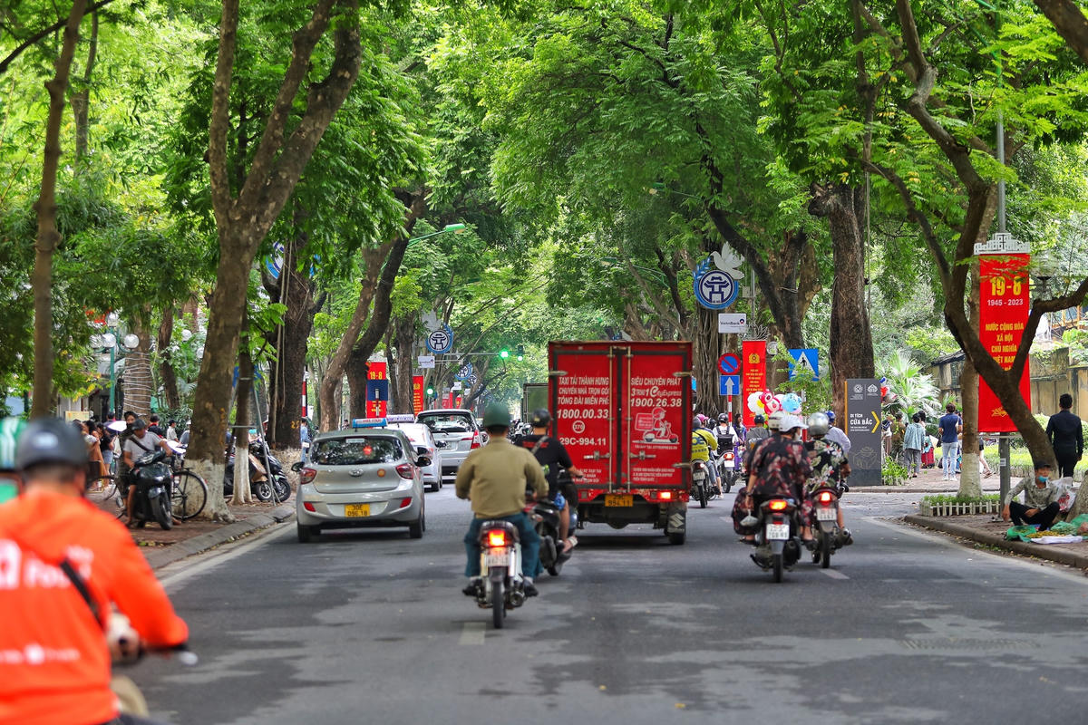 Phố Phan Đình Phùng (quận Ba Đình, Hà Nội) được biết đến là một trong những con đường rợp bóng mát cây xanh đẹp, lãng mạn nhất khu vực trung tâm Thủ đô.