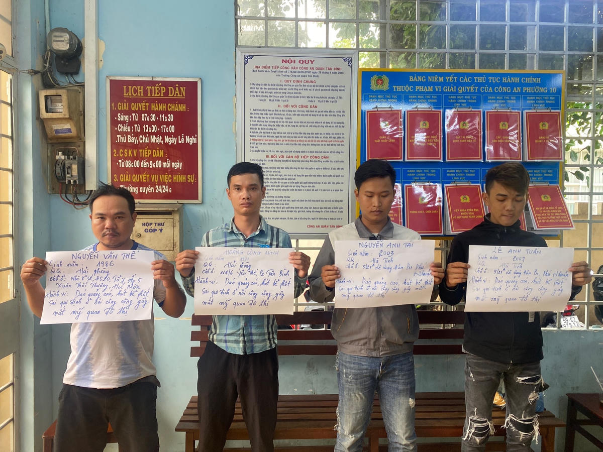 Công an quận Tân Bình, TP HCM đã bắt nhiều đối tượng quảng cáo "bẩn" và có hình thức xử phạt nghiêm. 