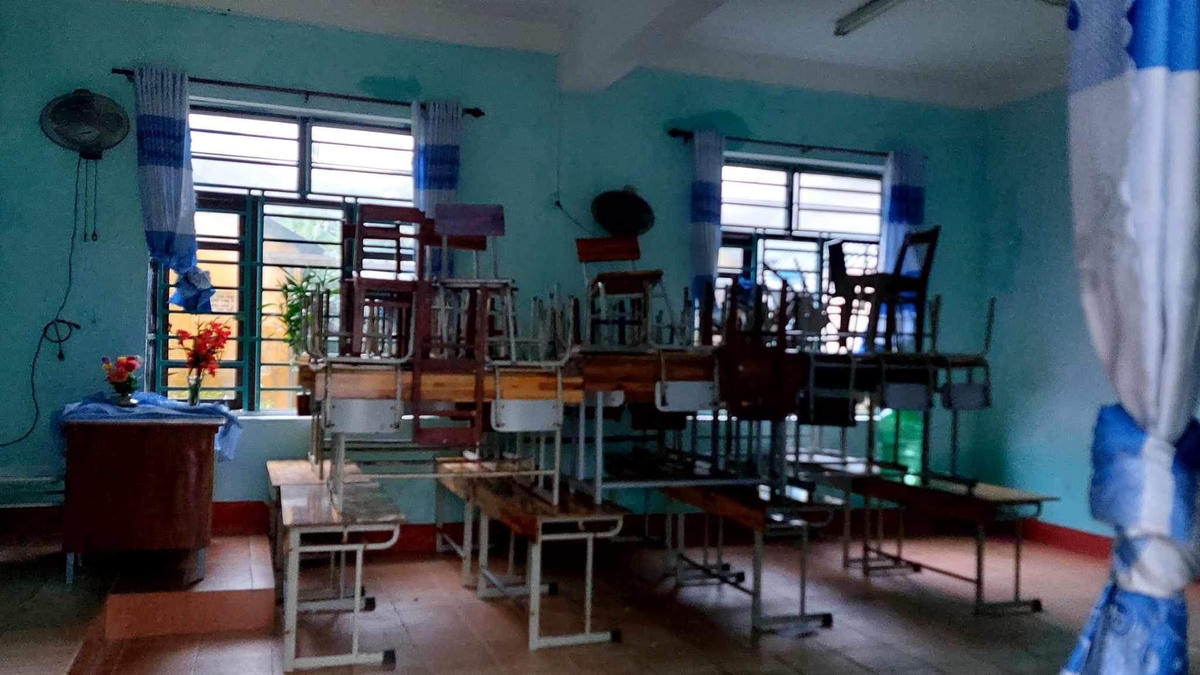 Hơn 5.000 học sinh tại huyện Hải Lăng phải nghỉ học. Ảnh: CTV.  