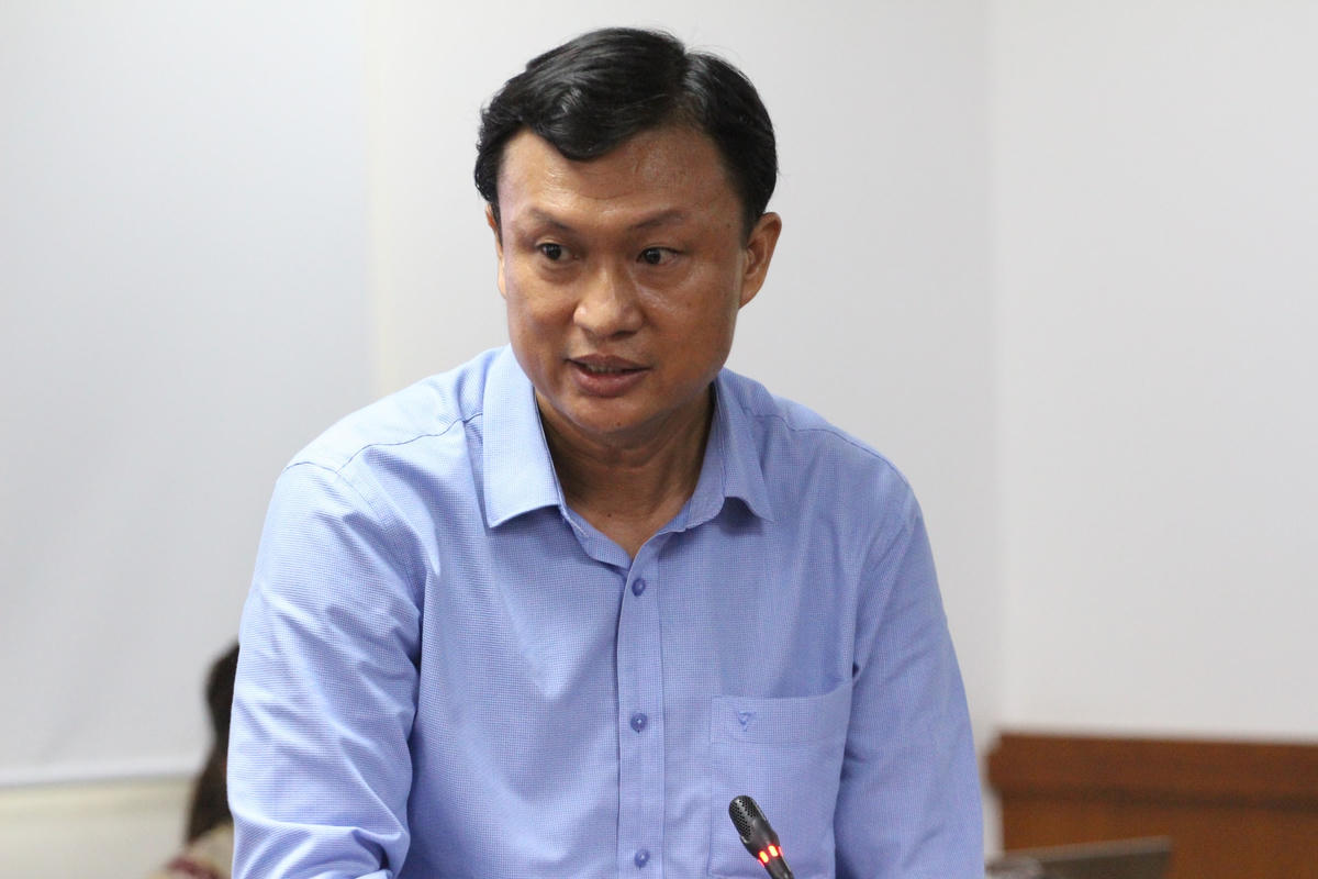 Đại diện Sở Tài nguyên - Môi trường nói về tình trạng xóa điểm ô nhiễm trên địa bàn thành phố.