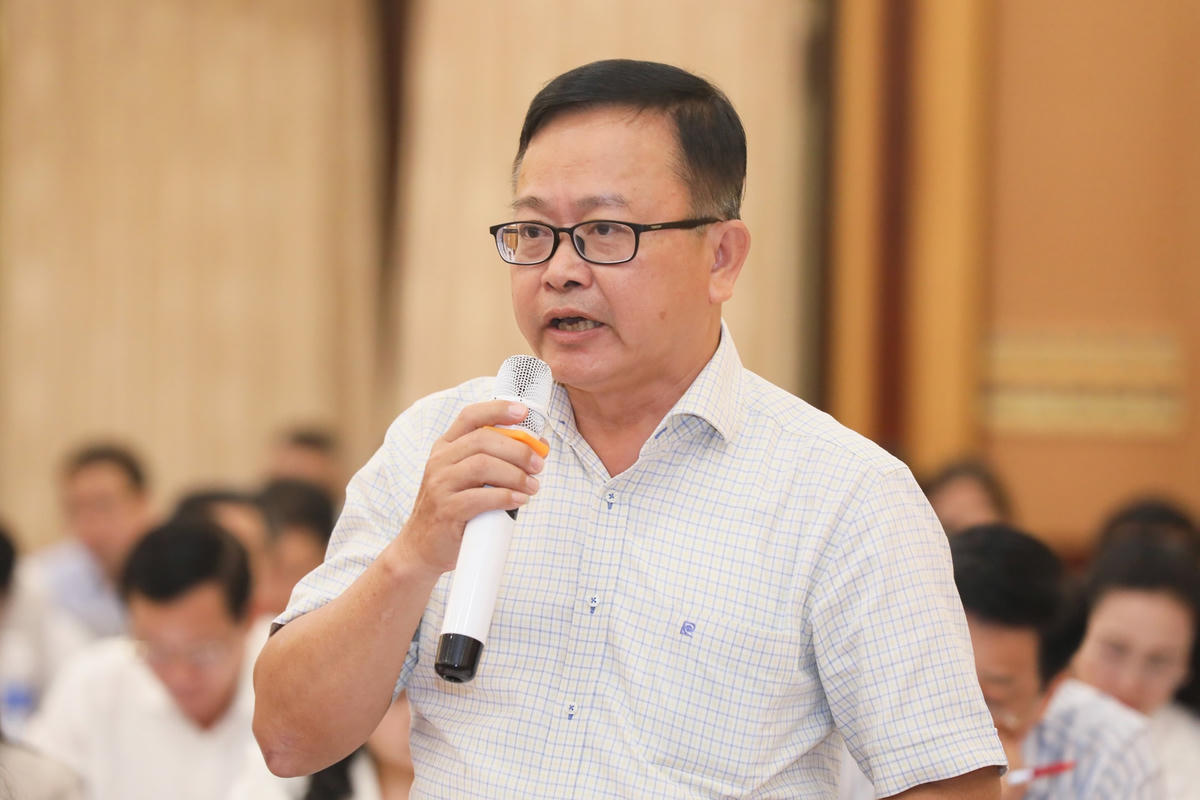 Ông Nguyễn Trung Nhân, Chủ tịch Ủy ban MTTQ thành phố Cần Thơ phát biểu. Ảnh: Quang Vinh.