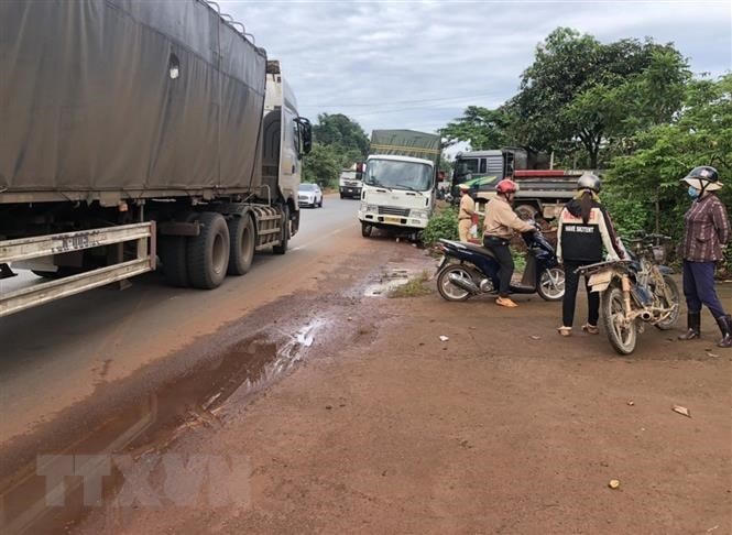 Hiện trường vụ tai nạn.