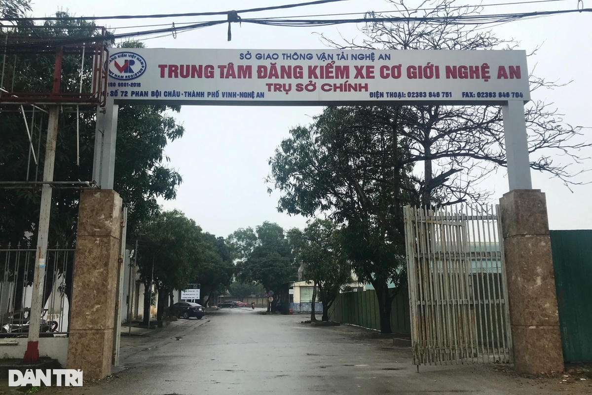 Trụ sở Trung tâm Đăng kiểm xe cơ giới Nghệ An. Ảnh: Dân Trí.