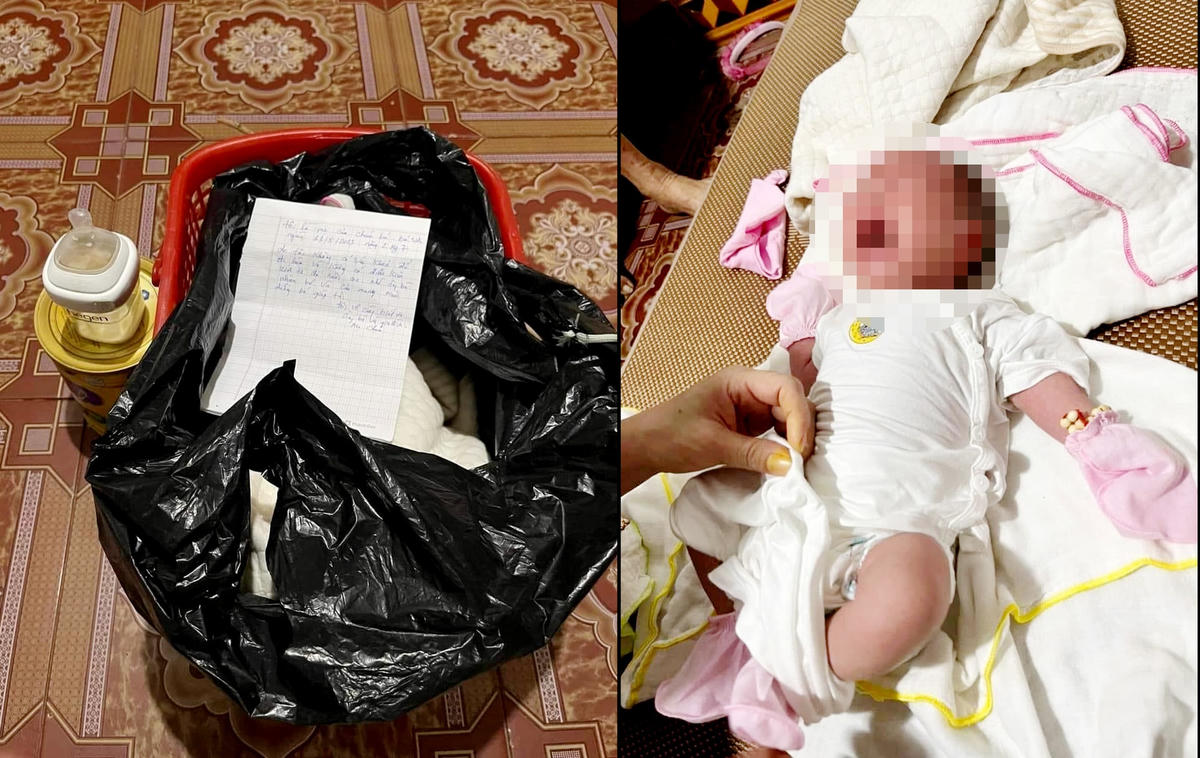 Phát hiện bé gái sơ sinh bị bỏ rơi kèm theo lá thư nhờ người nuôi dưỡng.