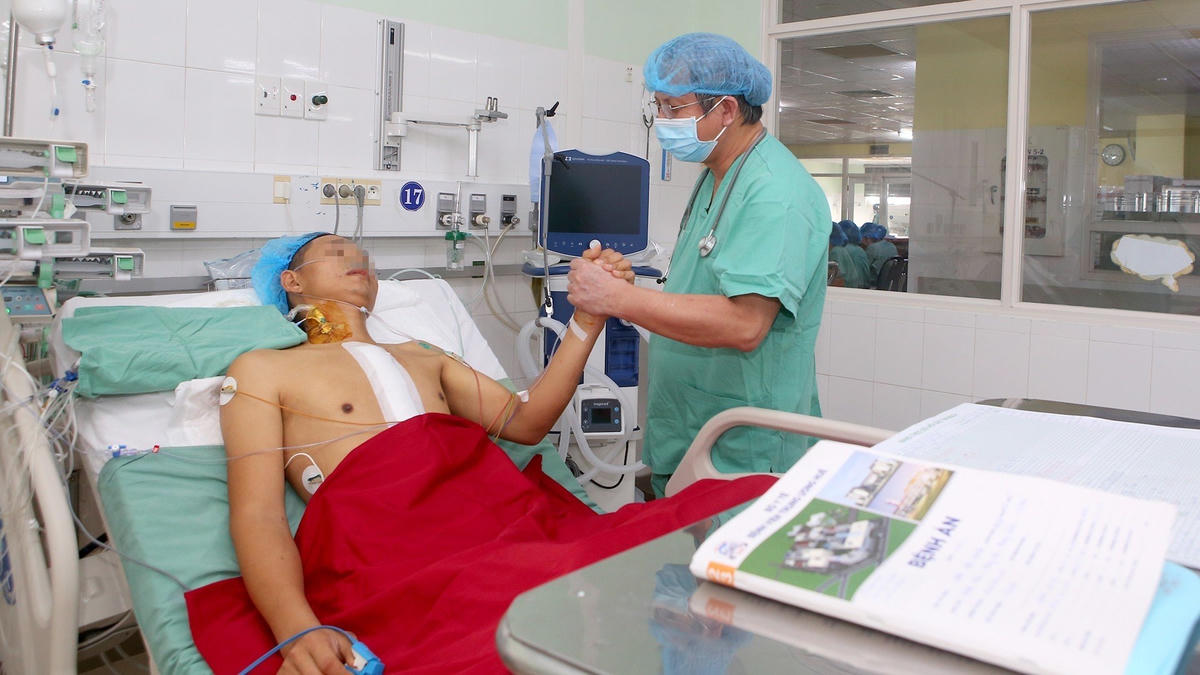 Trái tim đã đập trở lại trong lồng ngực của bệnh nhân T.V.G..