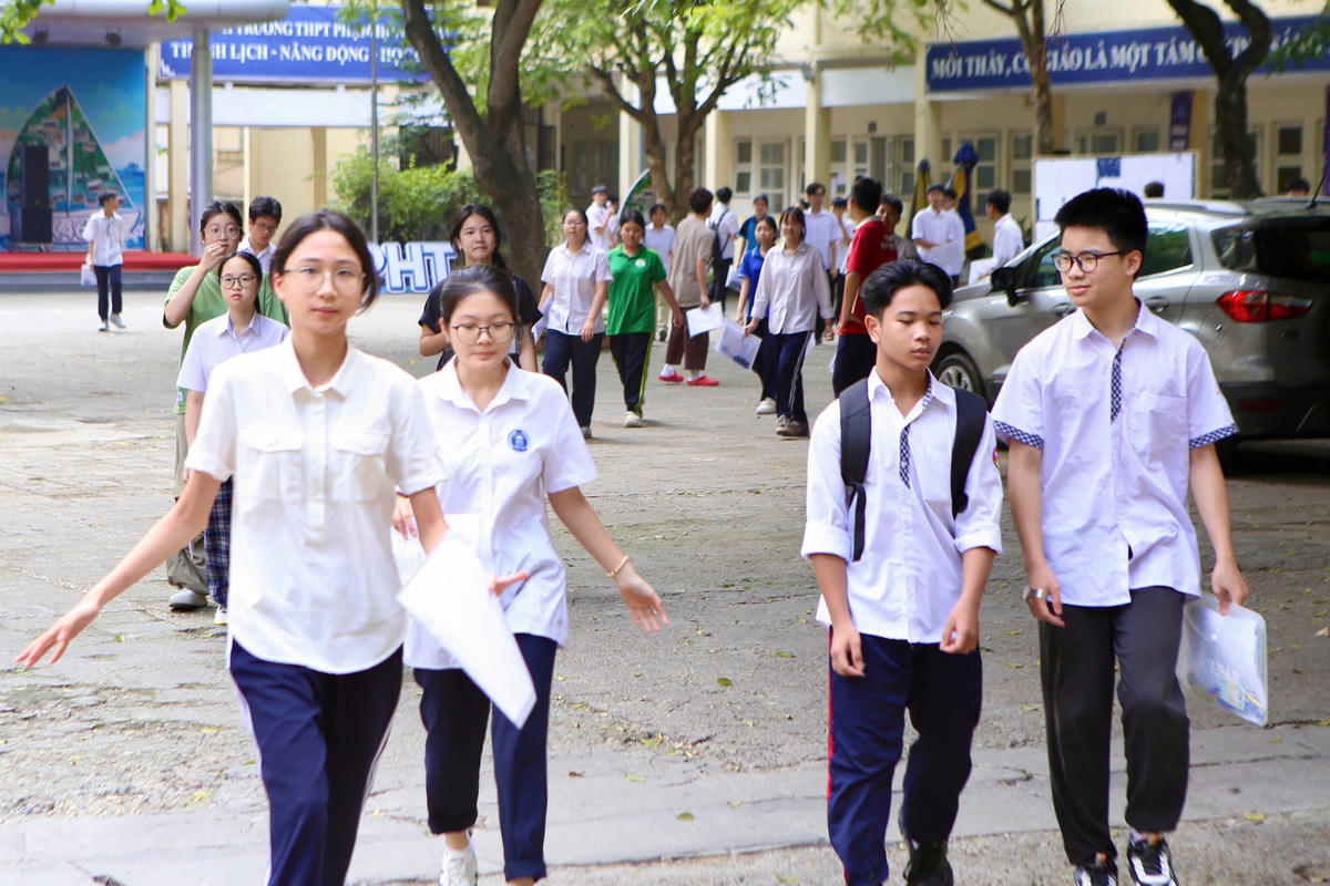 Hoàn thành bài thi tại điểm trường THPT Hồng Thái