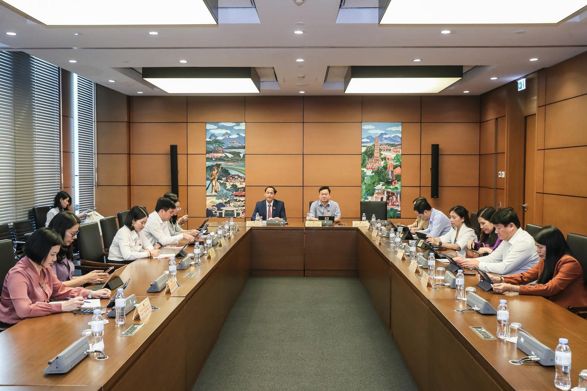 Các ĐBQH thảo luận tại tổ (Ảnh: Quang Vinh)