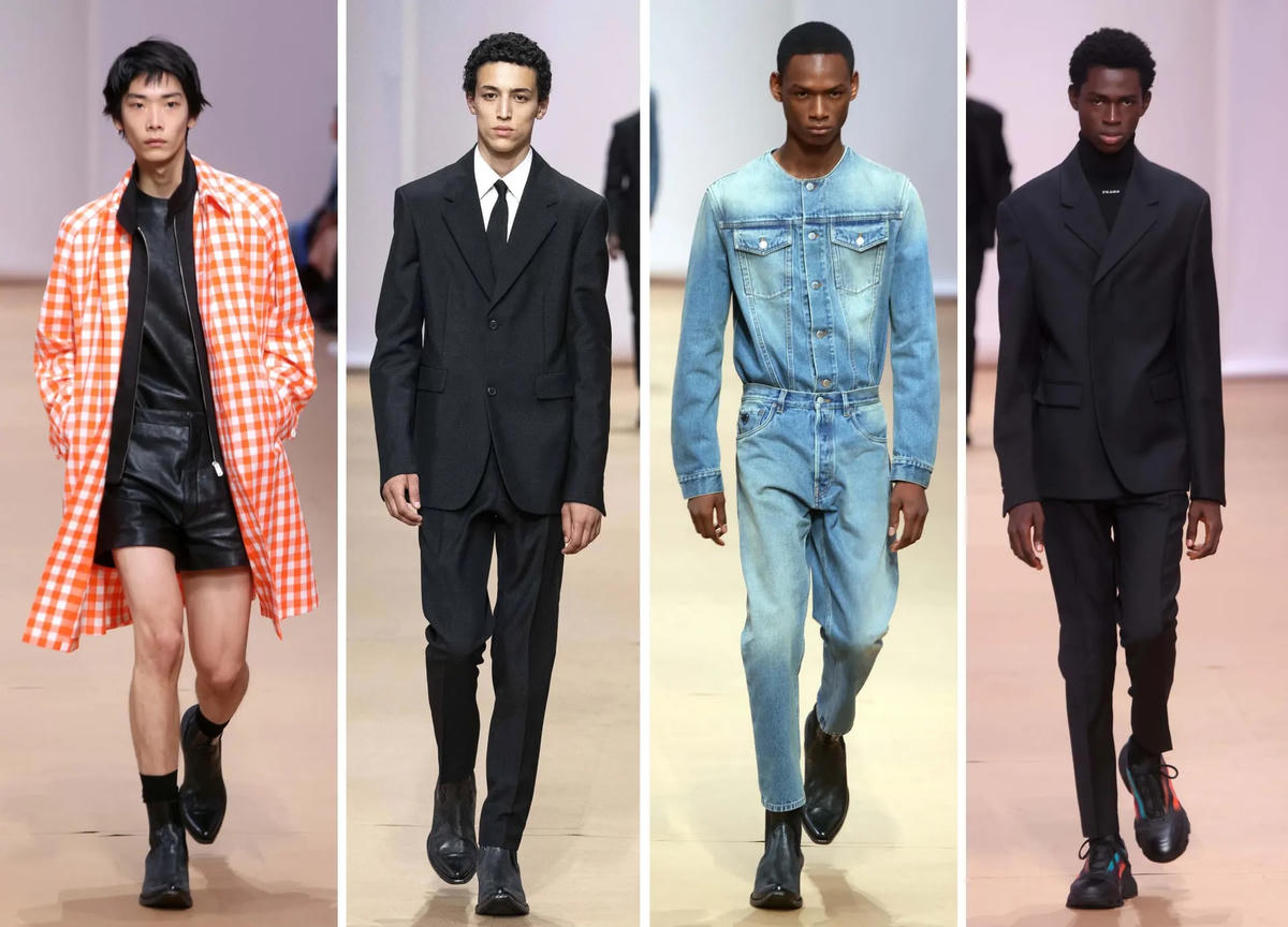 Nhà mốt Prada - BST lần này xoay quanh những gì chúng ta có thể mặc hằng ngày, tiếp cận được với mọi người mà vẫn có được sự tác động nhất định. Sàn diễn chủ yếu tôn vinh sự tối giản trong cách phối đồ.