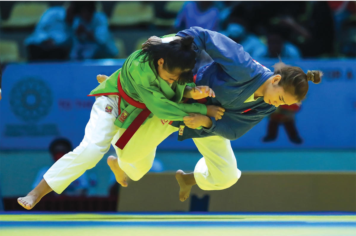 Vận động viên Phạm Nguyễn Hồng Mơ của đội tuyển Kurash đã xuất sắc vượt qua các đối thủ để giành huy chương Vàng tại SEA Games 31.  
