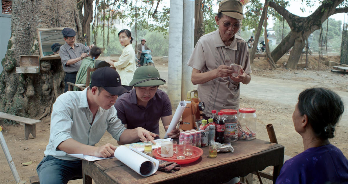 Một cảnh trong bộ phim “Hoa nhài” được quay tại xã Cần Kiệm (Thạch Thất, Hà Nội).