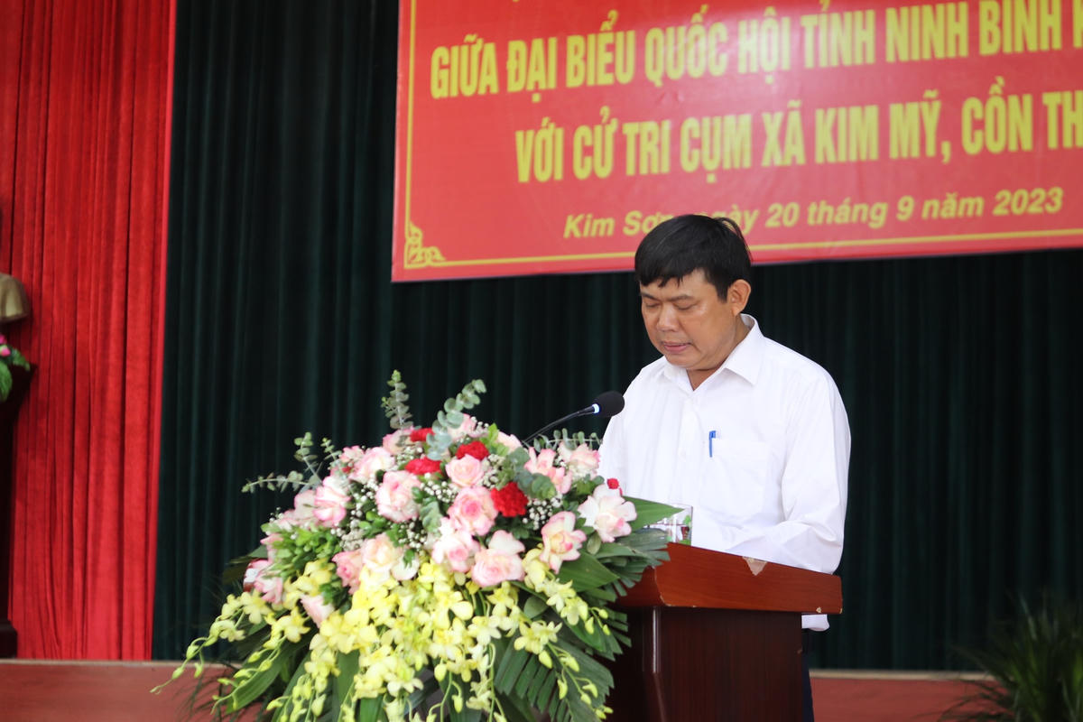 Phó Chủ tịch - Tổng Thư ký Nguyễn Thị Thu Hà tiếp xúc cử tri tại huyện Kim Sơn