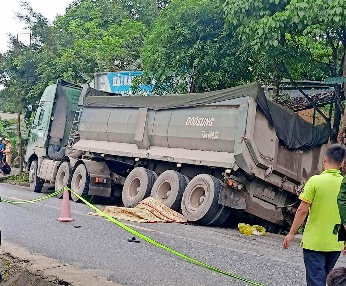 Hiện trường vụ tai nạn. 