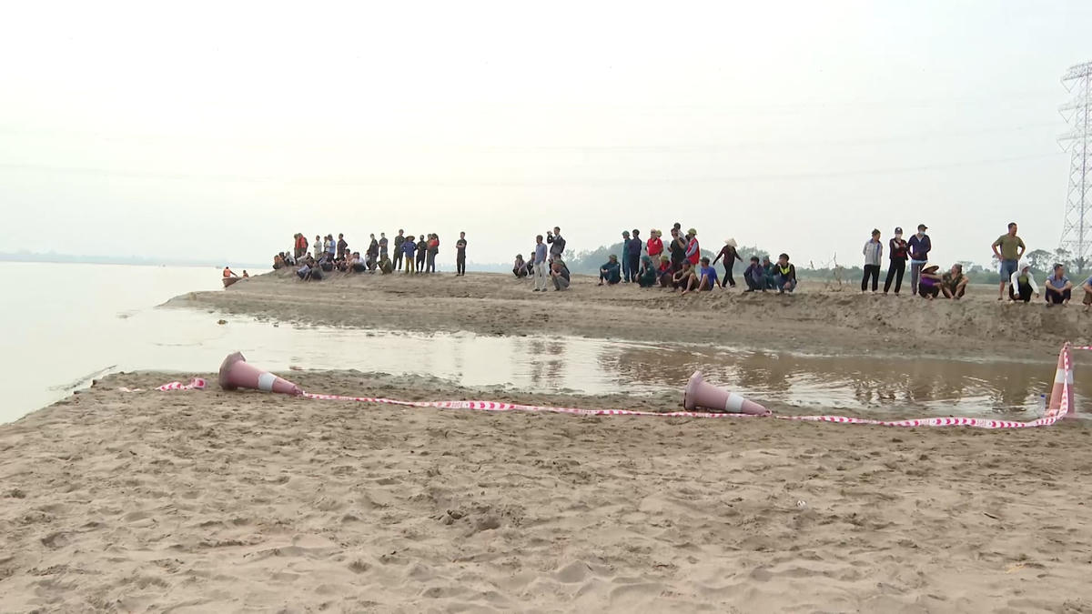 Địa điểm các em học sinh tắm và bị mất tích. Ảnh Tuấn Tru