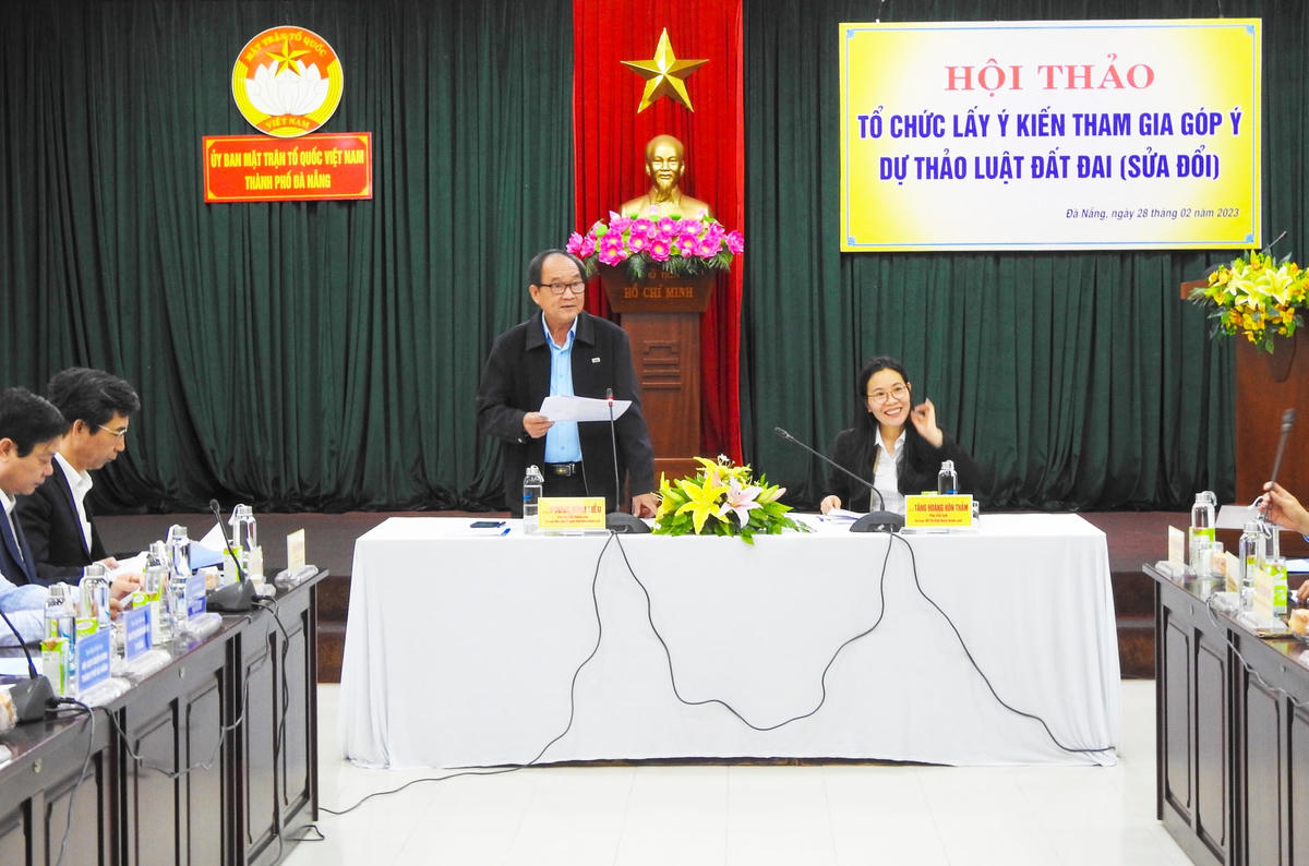 Lãnh đạo Ủy ban MTTQ Việt Nam TP Đà Nẵng chủ trì Hội thảo.