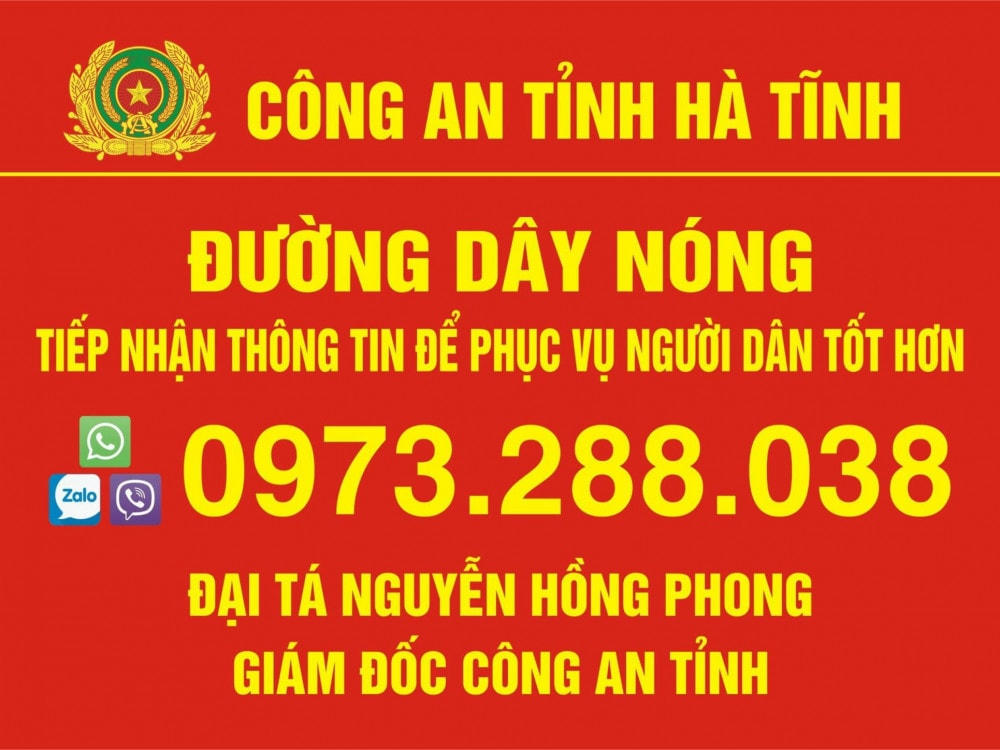 Số điện thoại công khai đường dây nóng của Đại tá Nguyễn Hồng Phong.