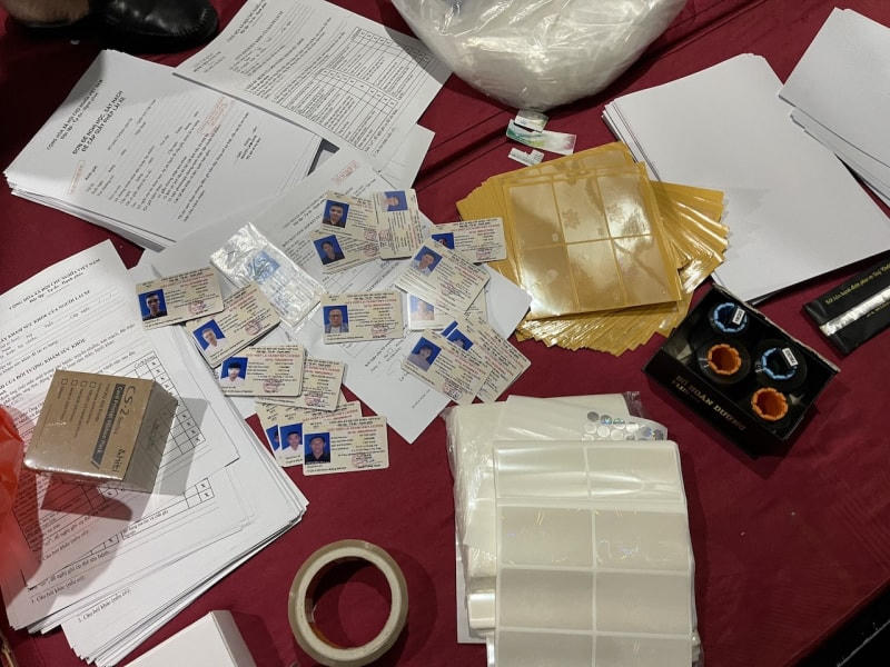 Tang vật vụ án.