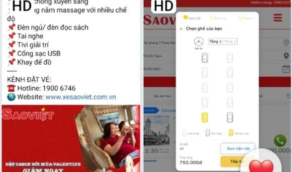 Những cabin chỉ cho phép chở 1 hành khách được bán thành cabin đôi với số tiền là 750.000/1 phòng tuyến Hà Nội - Sa Pa.