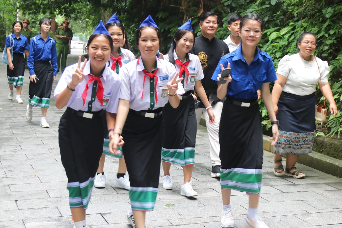 Chuyến đi là trải nghiệm thực tế thú vị, bổ ích của nhiều bạn học sinh.