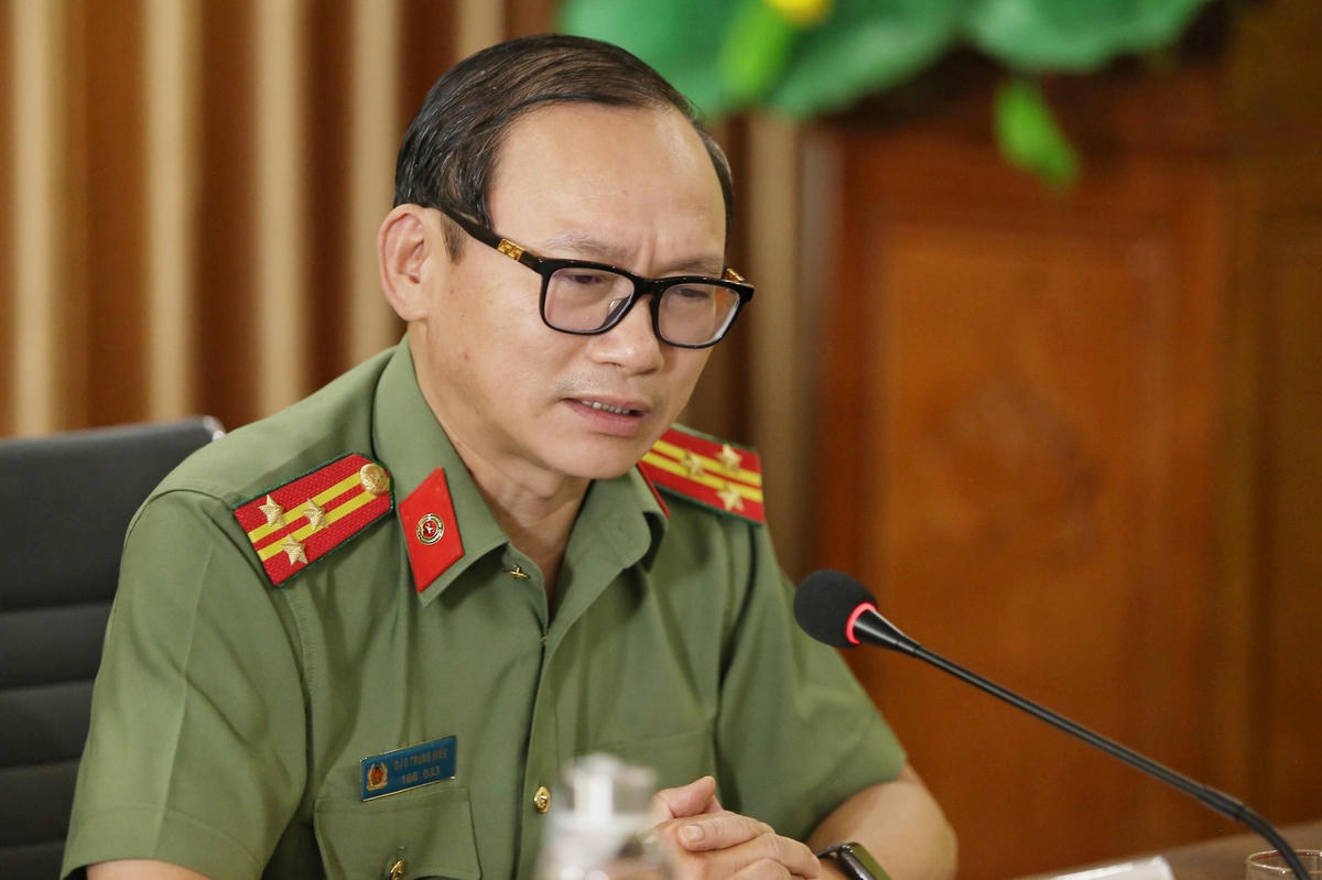 Thượng tá Đào Trung Hiếu. Ảnh: Lê Khánh.