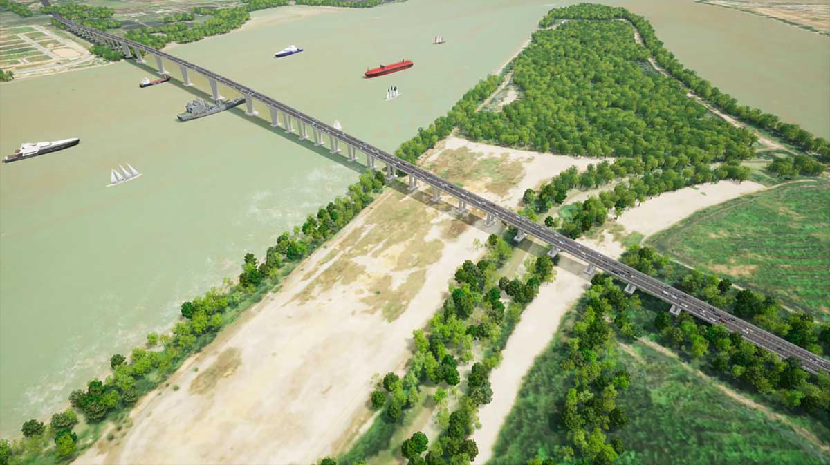 Phối cảnh cầu nối TP Hồ Chí Minh và Đồng Nai thuộc dự án Vành đai 3.