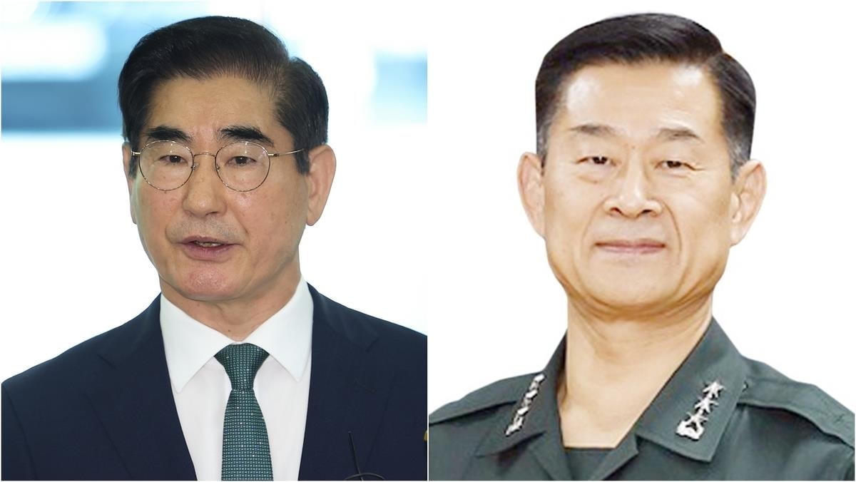 Former Defense Minister Kim Yong-hyun (L) and Defense Minister nominee Choi Byung-hyuk, South Korea's ambassador to Saudi Arabia, are seen in this composite photo. (Yonhap) 