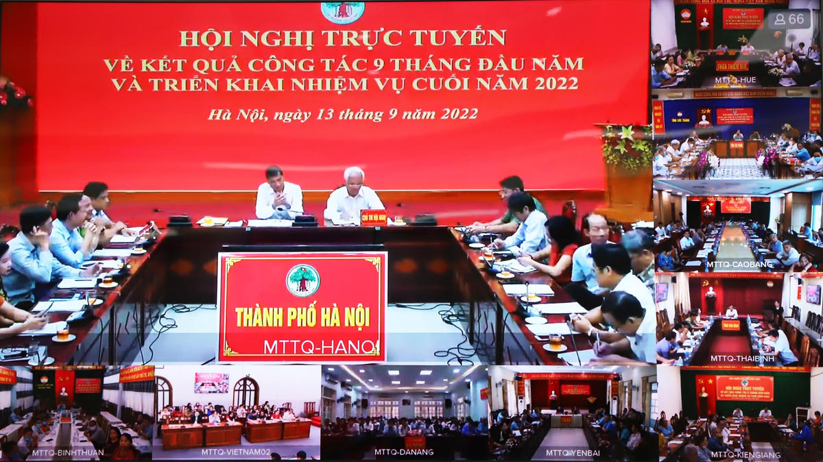 Đại biểu tham dự tại điểm cầu trực tuyến các tỉnh, thành phố.