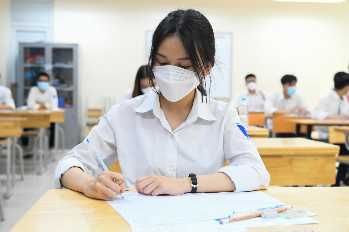 Thí sinh dự thi tốt nghiệp THPT năm 2022. Ảnh: Quang Vinh.