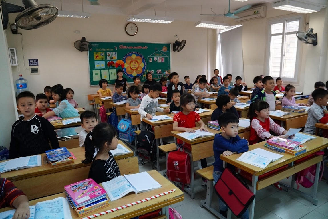 Học sinh tiểu học ở Hà Nội. Ảnh: Quang Vinh.