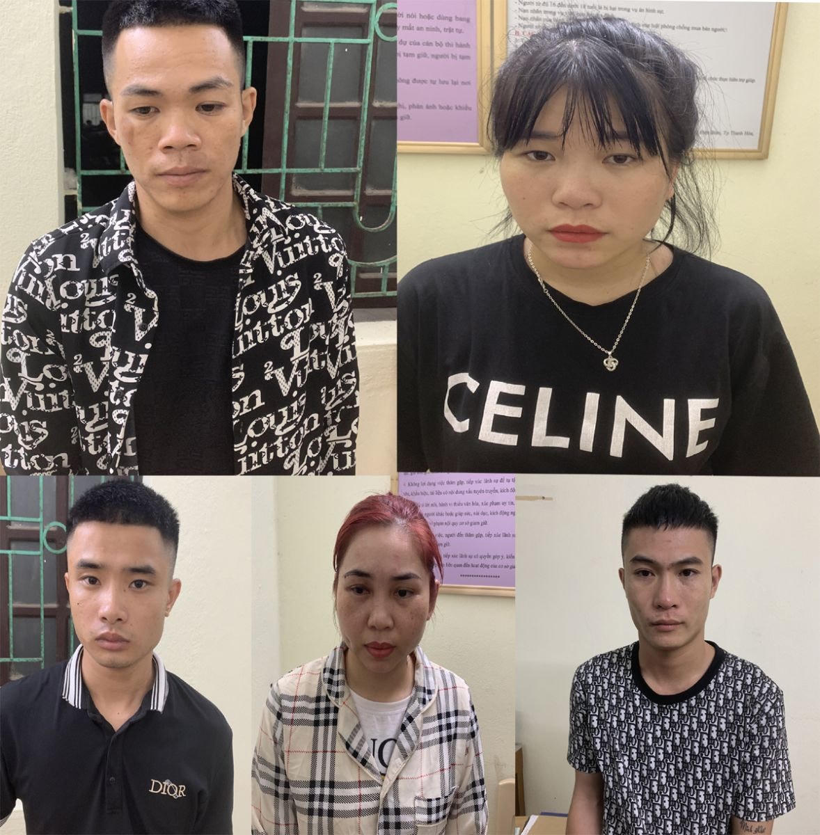Nhóm 5 người trong đường dây mua bán ma túy bị Công an Quảng Xương bắt giữ.