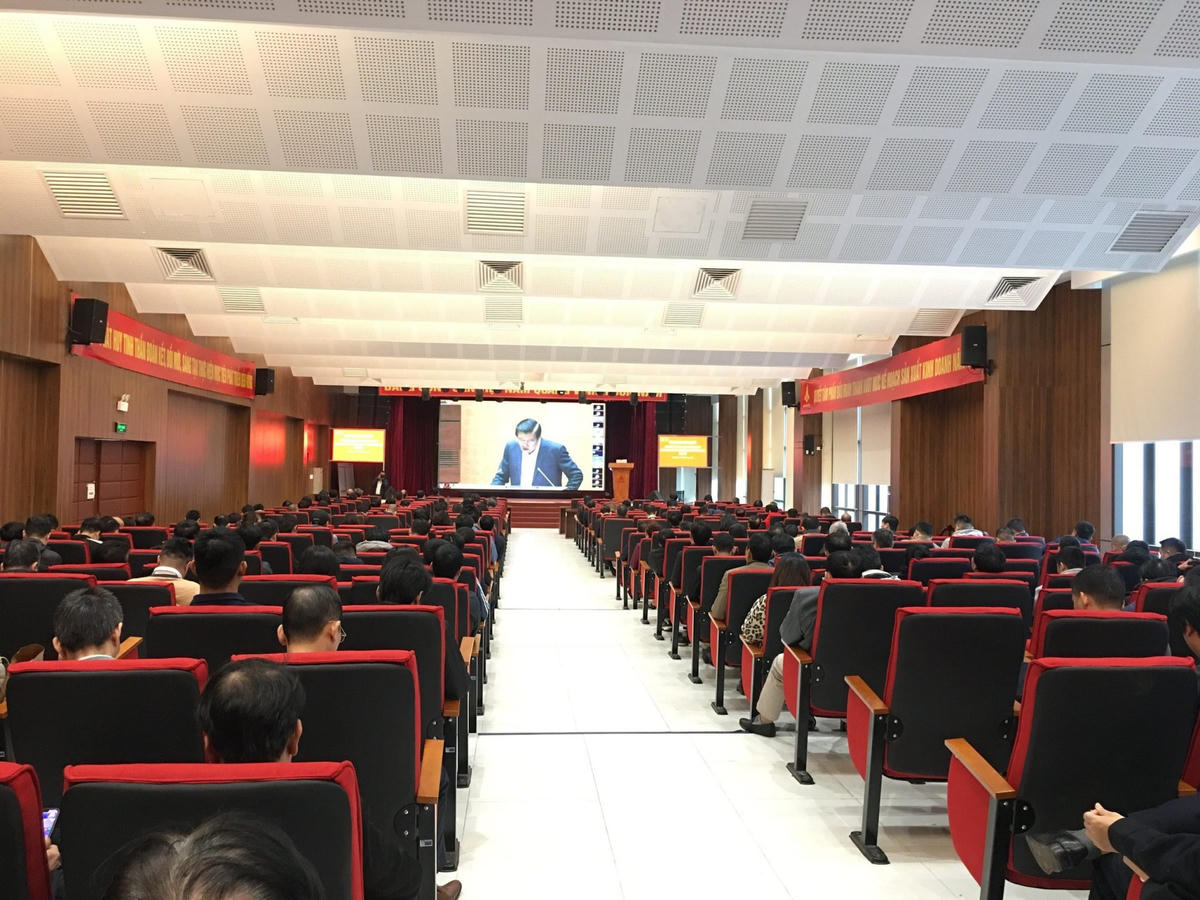 Điểm cầu tại Đảng bộ Công ty Thuốc lá Thăng long.