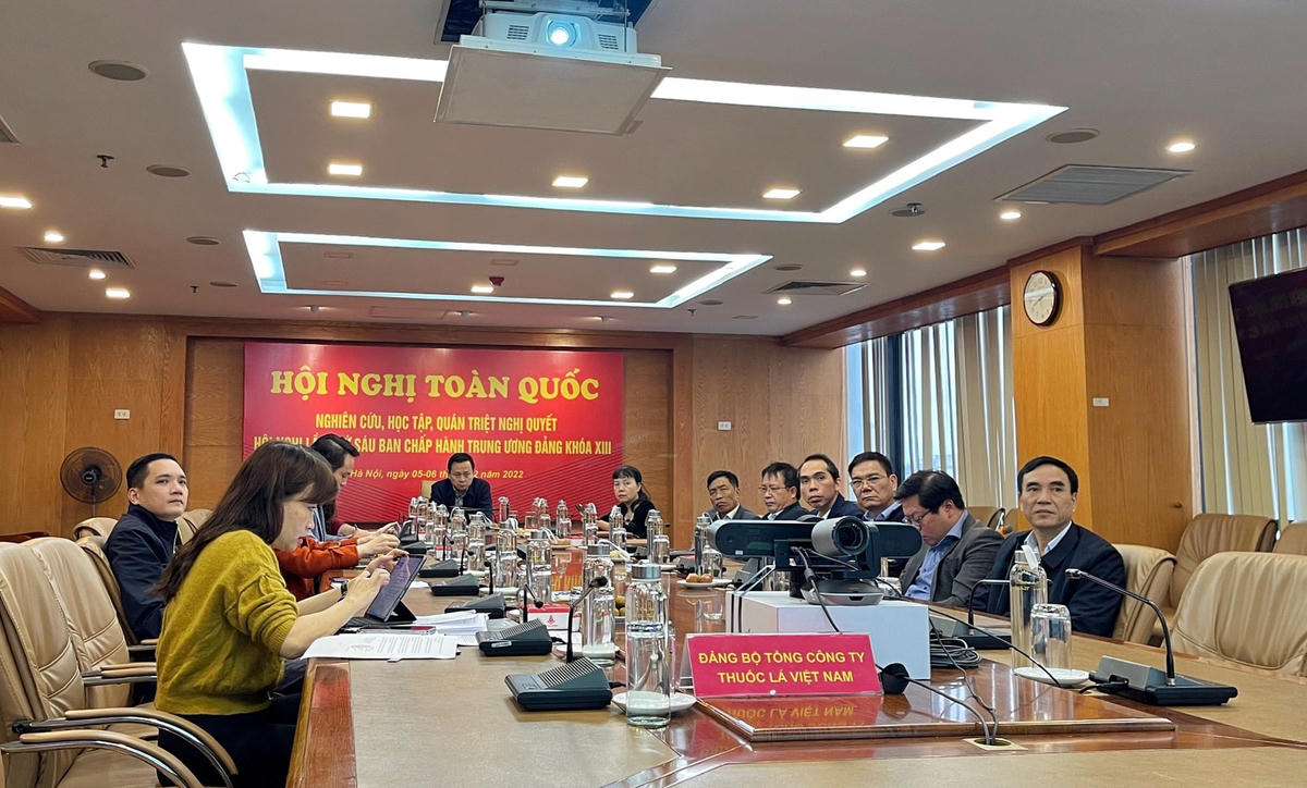 Đảng ủy Tổng công ty Thuốc lá Việt Nam tổ chức học tập, quán triệt Nghị quyết Trung ương 6, khoá XIII.