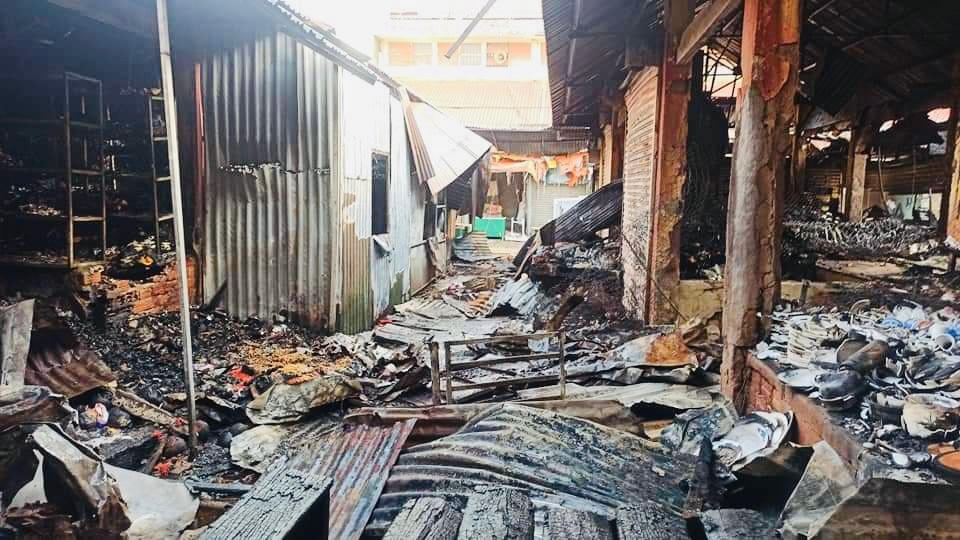 Hiện trường vụ cháy.