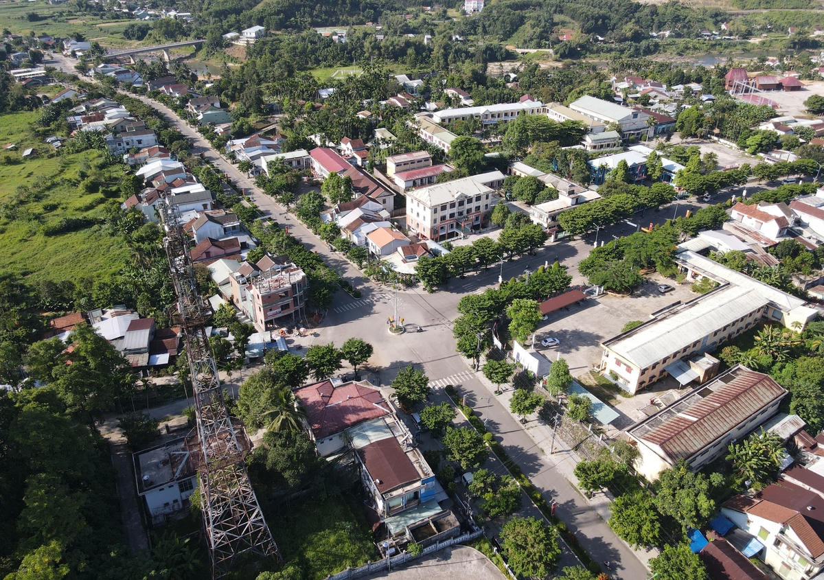 Một góc Trung tâm thị trấn Trà My, huyện Bắc Trà My.