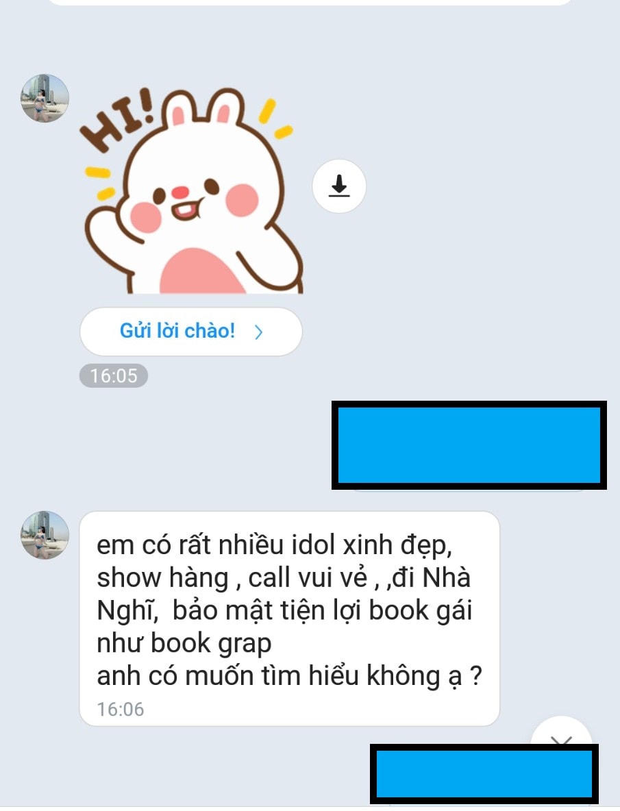 Lời quảng cáo các web 18+ từ những tin nhắn rác qua hệ thống sms của nhiều thuê bao.