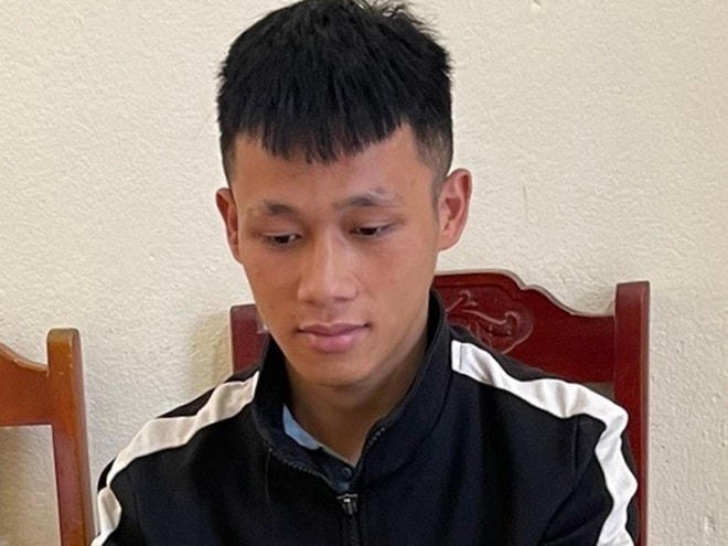 Lê Trọng Hùng tại cơ quan Công an.